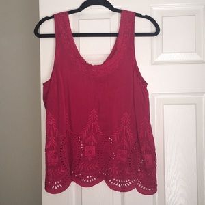 Hot pink Detailed tank top by Joie